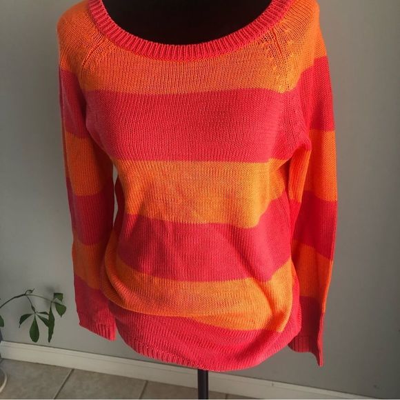Joe Fresh Pullover Sweater Striped Long Sleeve   Size M - Picture 3 of 8